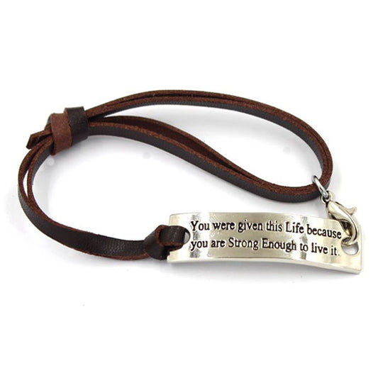 Strong Enough Motivation Bracelet