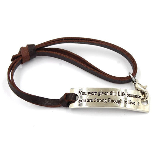 Strong Enough Motivation Bracelet
